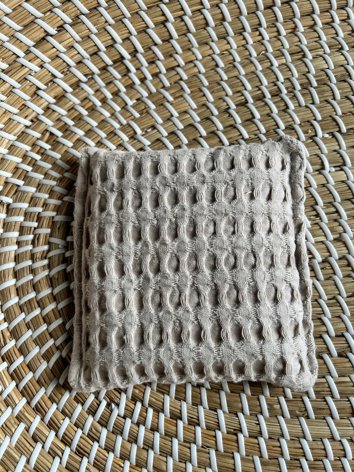 Sensorisch zakje kersenpitten wafel katoen grof zand