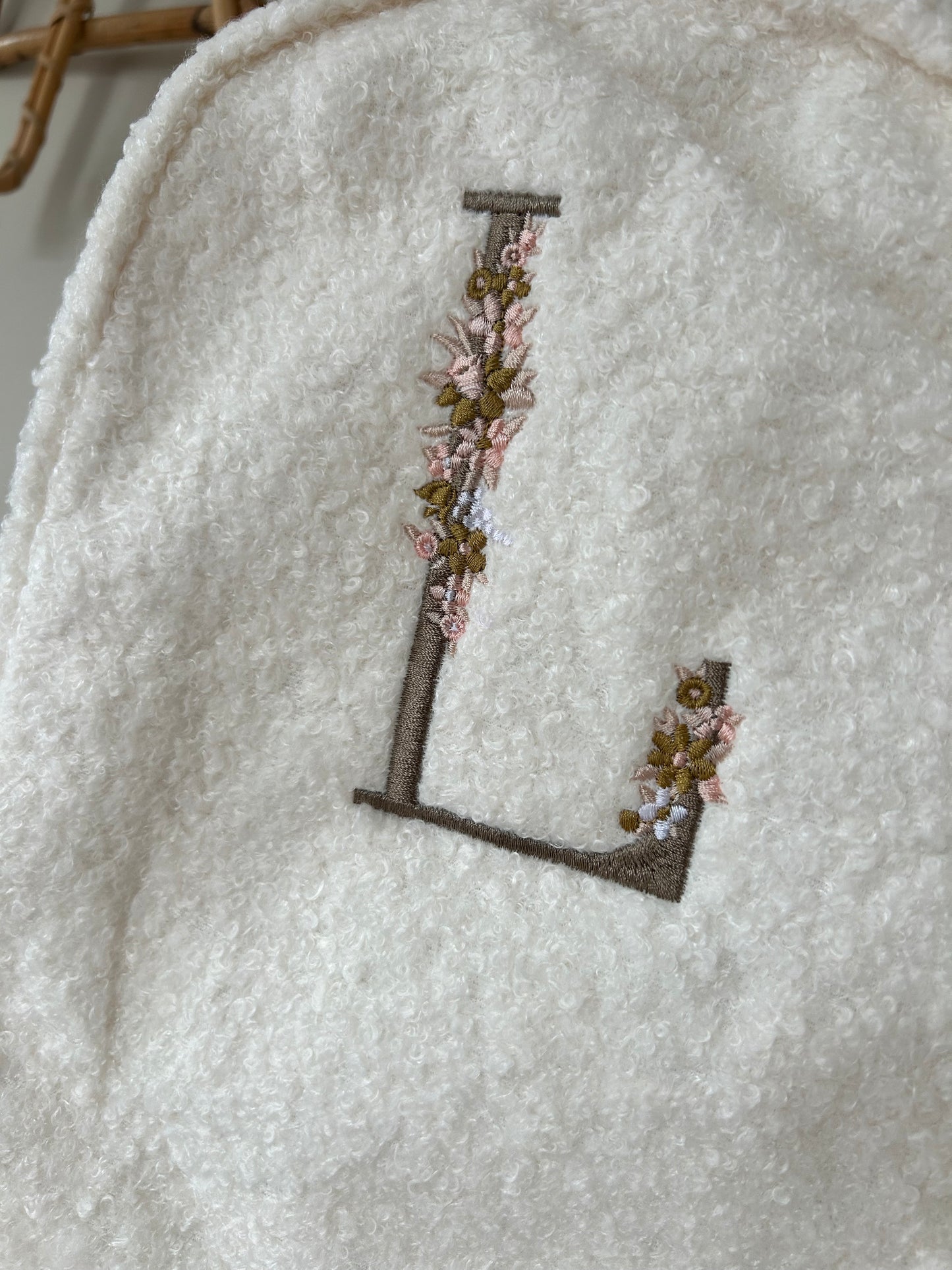 Initialen Teddy Rugzak licht beige