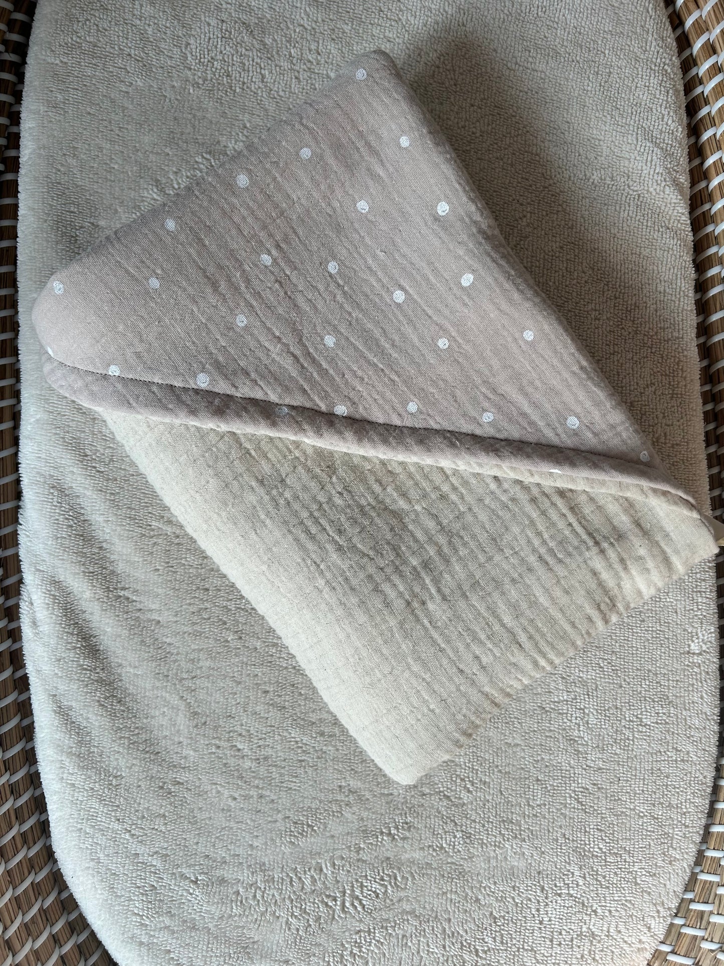 Handgemaakte badcape / wikkeldoek hydrofiel