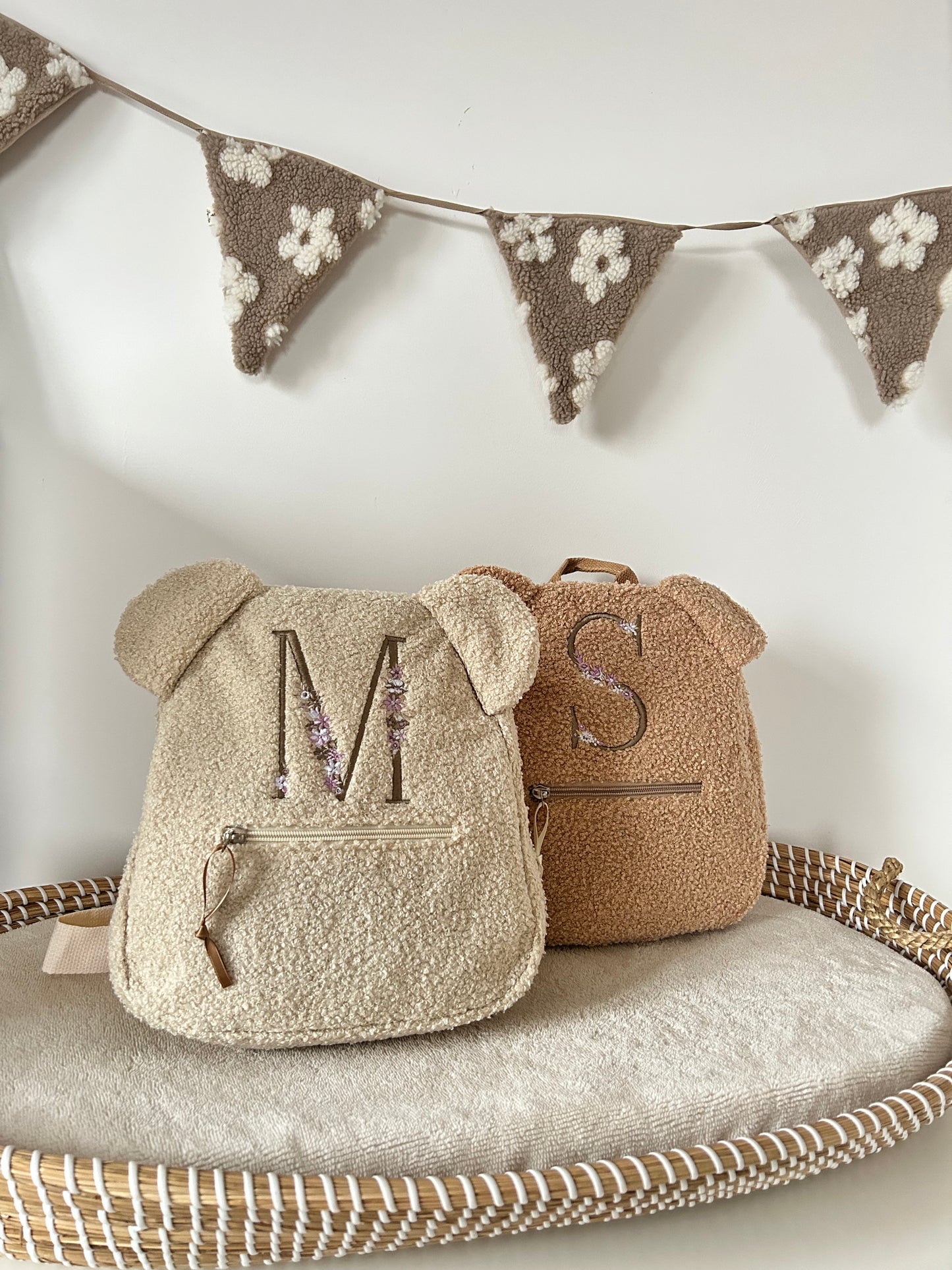 Initialen Teddy Rugzak met oortjes