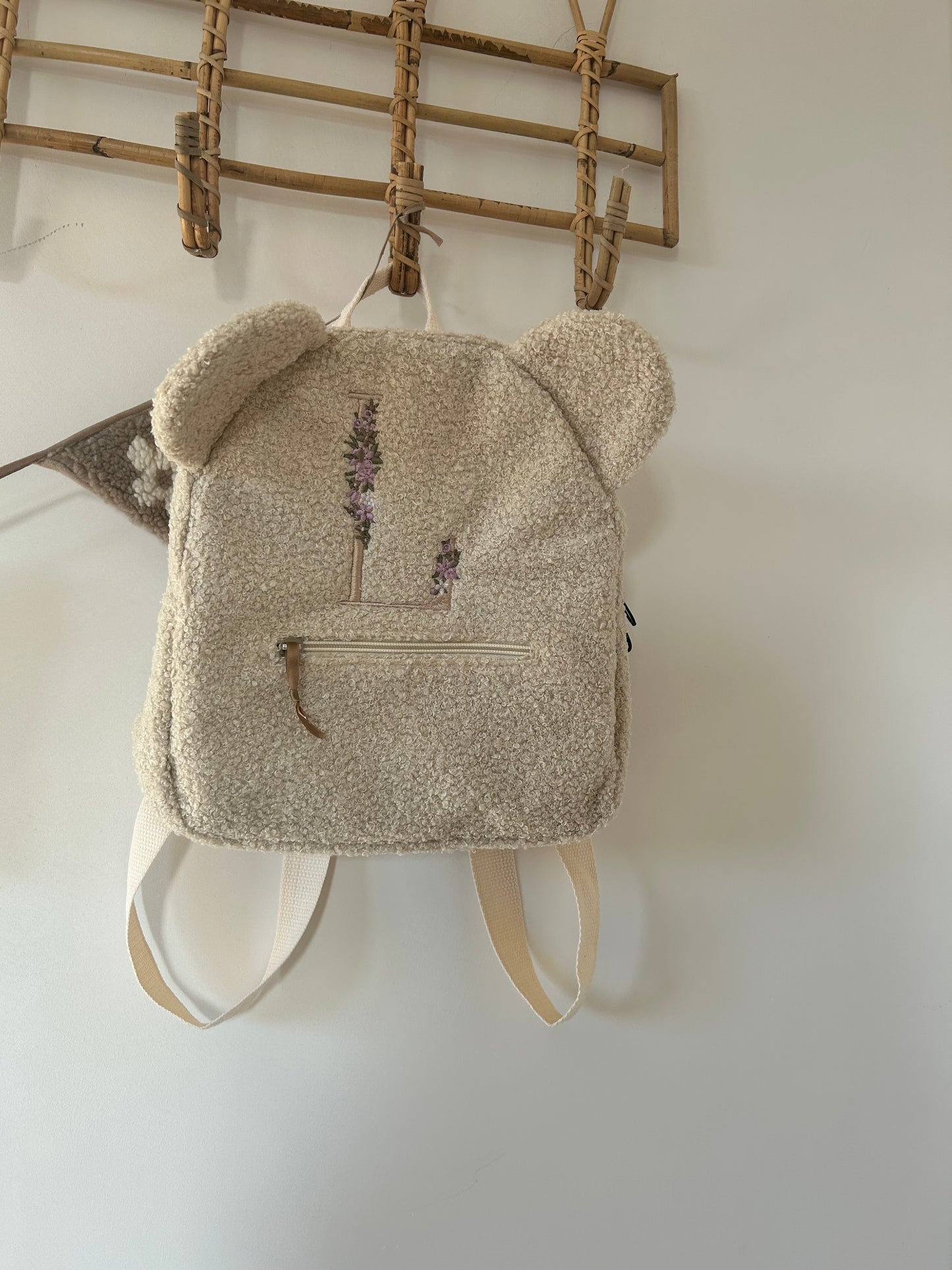 Initialen Teddy Rugzak met oortjes