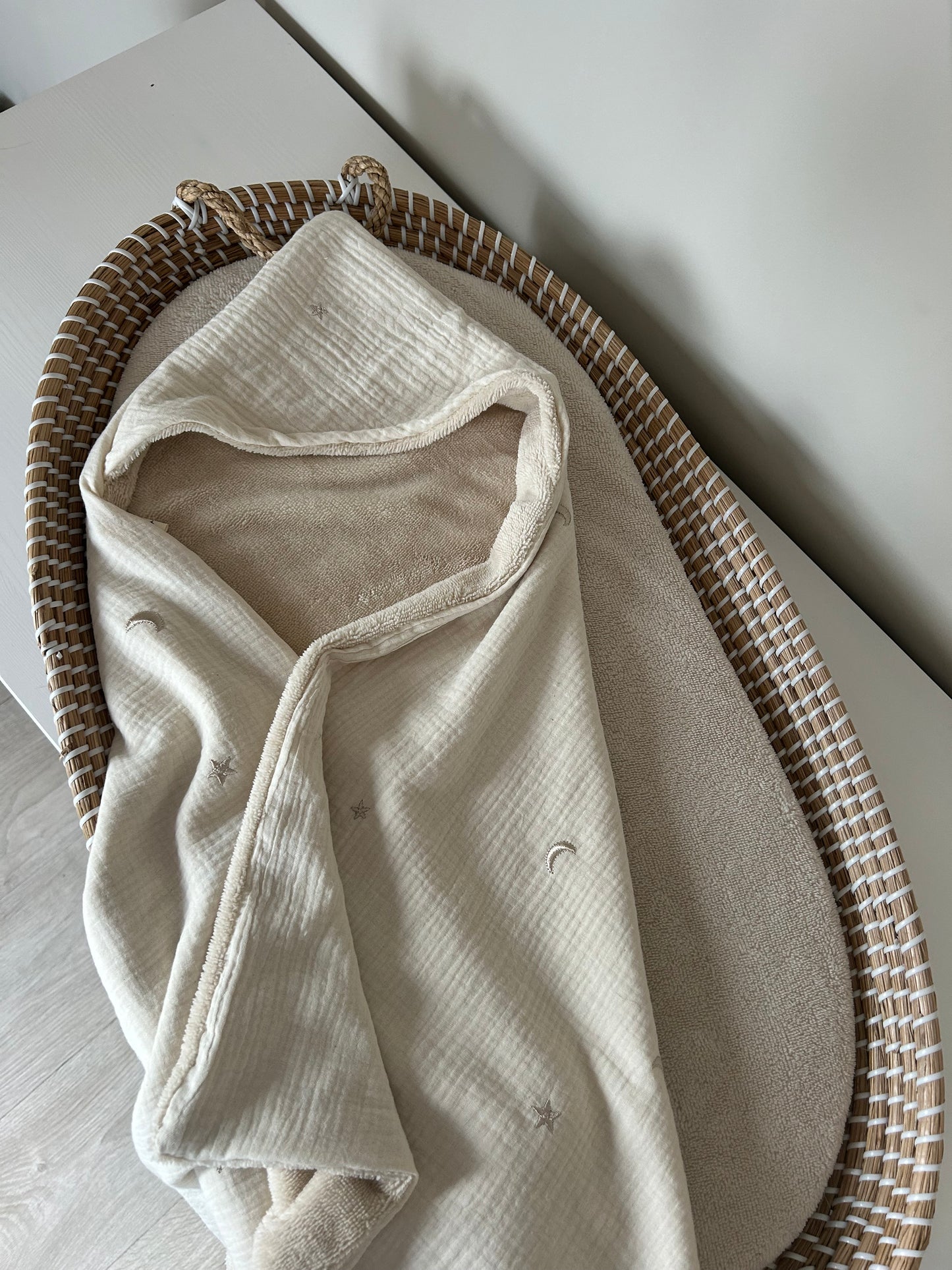 Wikkeldoek hydrofiel moon star (optioneel met naam)