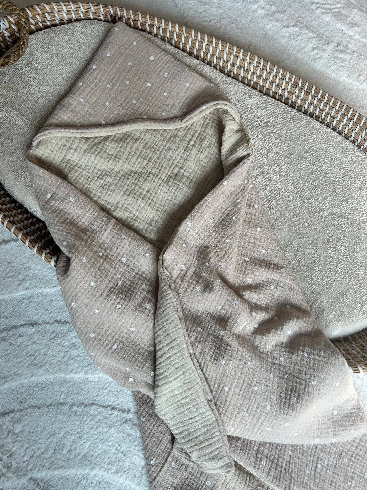 Handgemaakte badcape / wikkeldoek hydrofiel