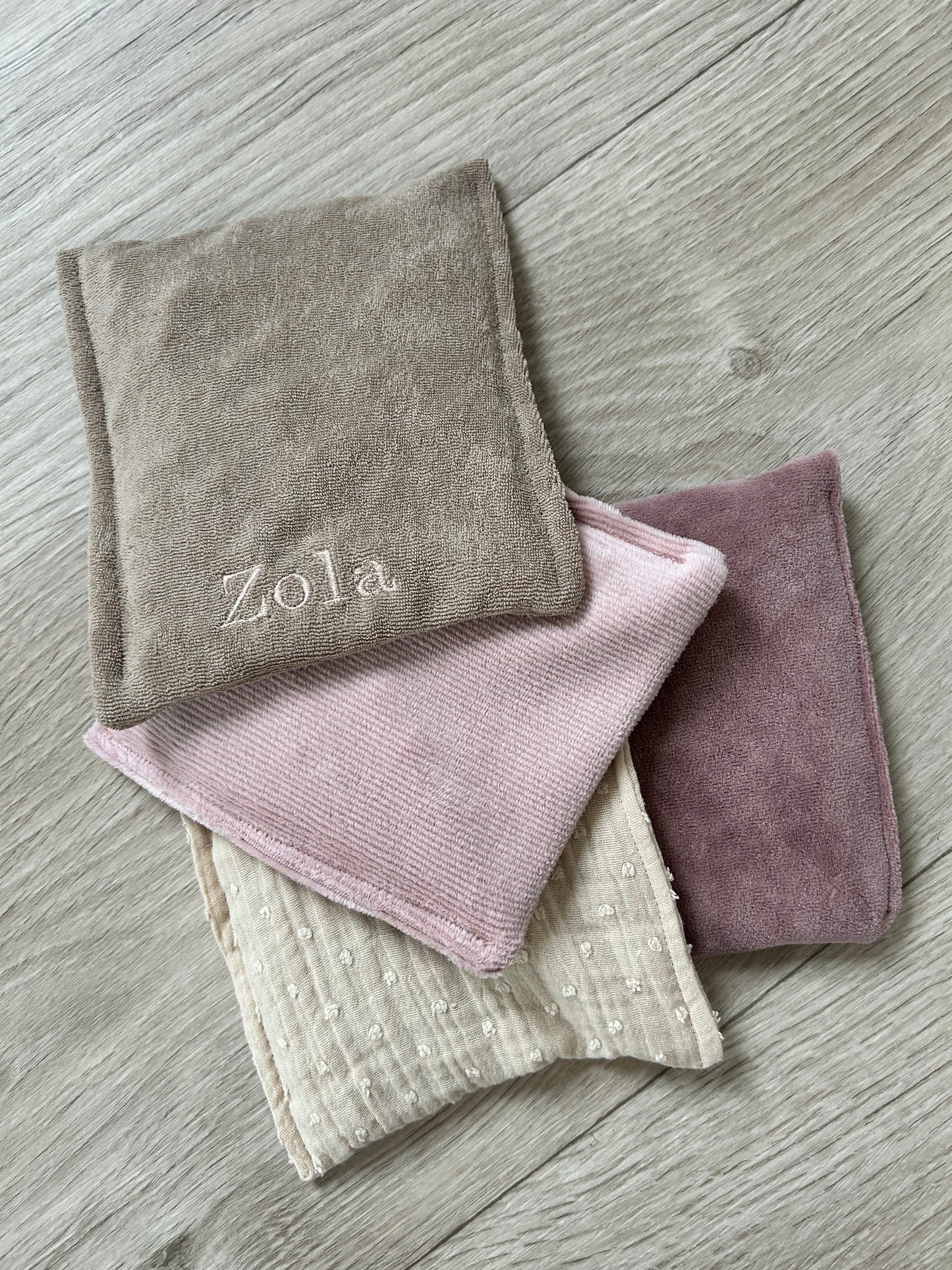 Sensorische pittenzakjes met naam (4 stuks) I Meerdere kleuropties mogelijk