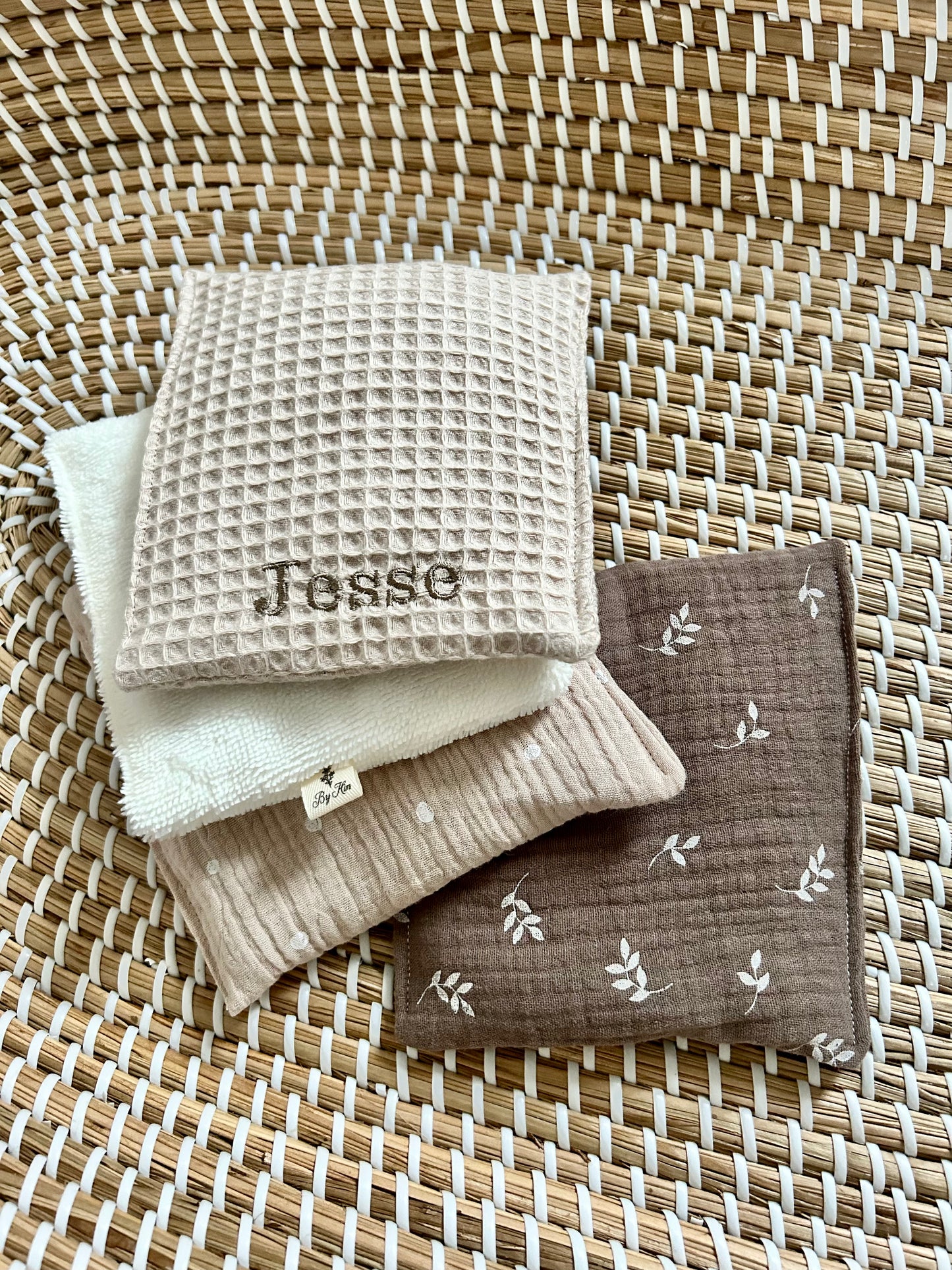 Sensorische pittenzakjes met naam (4 stuks) I Meerdere kleuropties mogelijk