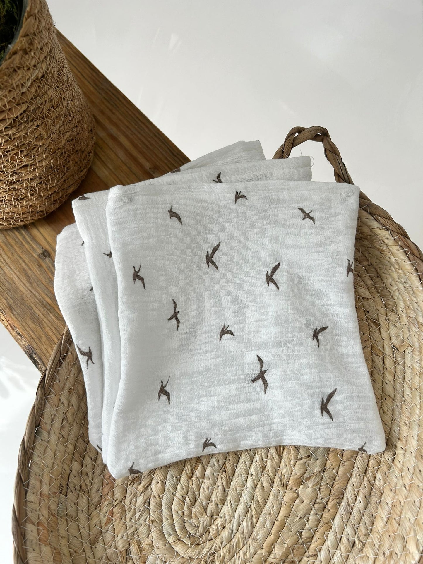 Handgemaakte Hydrofiele washandjes bird