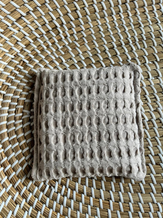 Sensorisch zakje kersenpitten wafel katoen grof zand