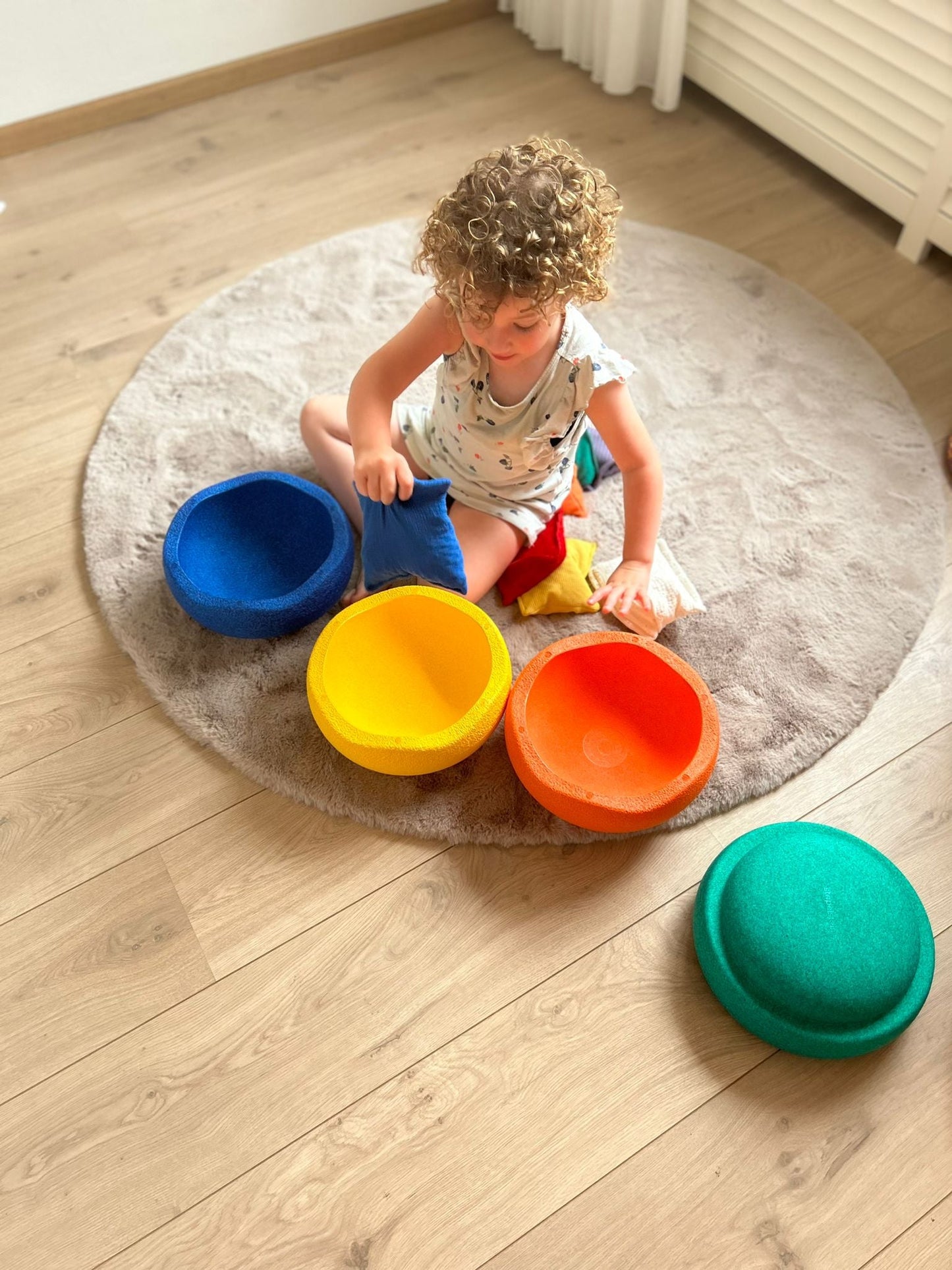 Stapelstenen pittenzakjes regenboogset