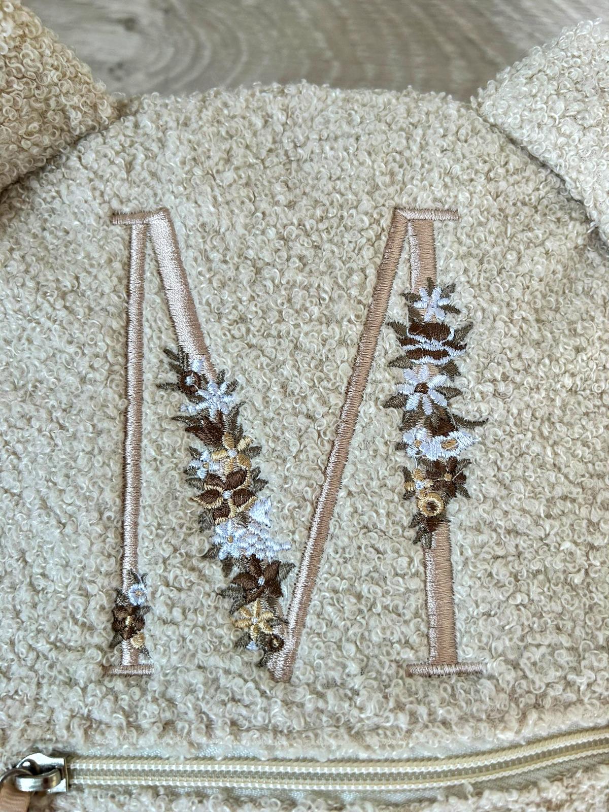 Initialen Teddy Rugzak met oortjes