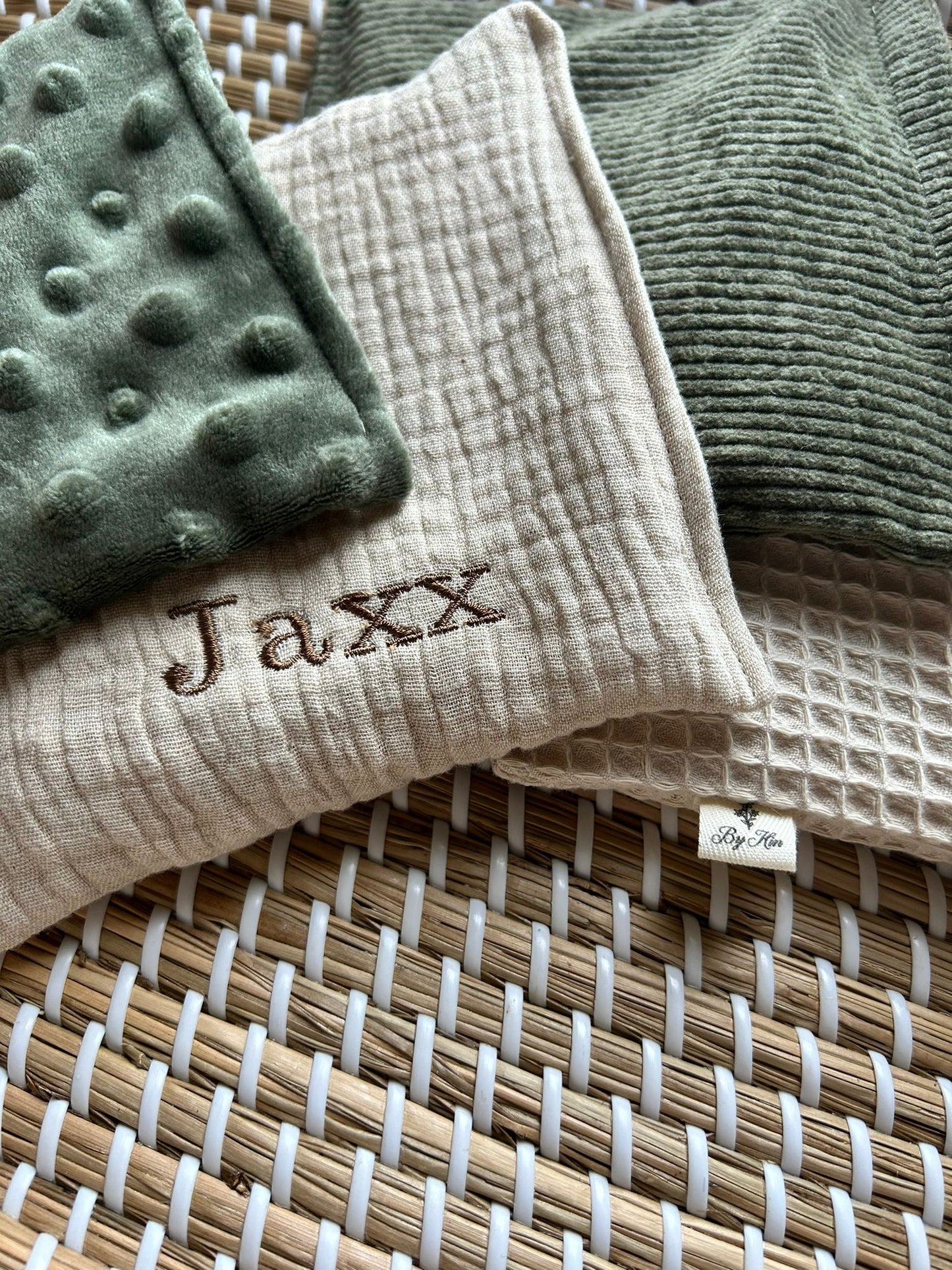 Sensorische pittenzakjes met naam (4 stuks) I Meerdere kleuropties mogelijk