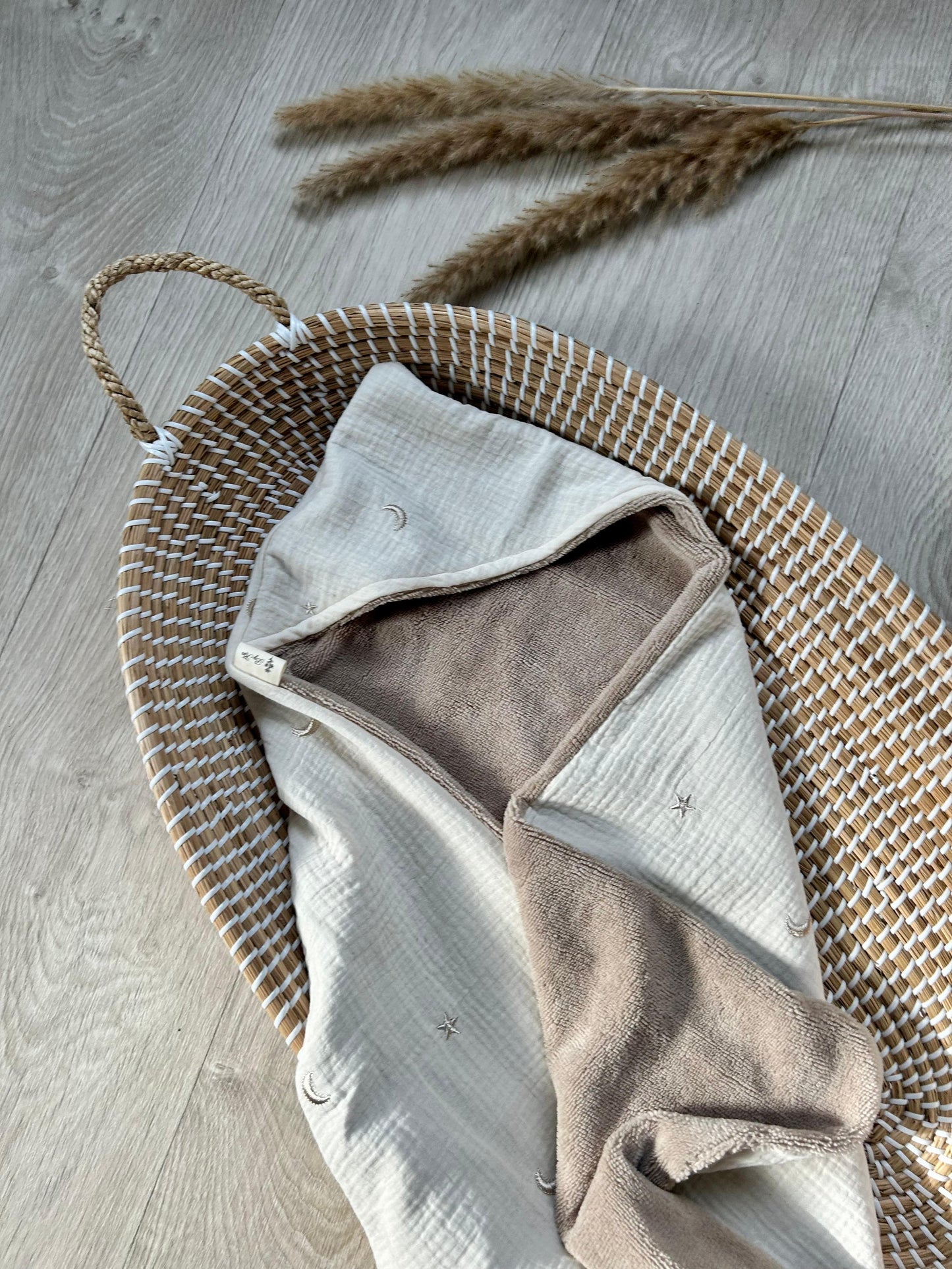 Wikkeldoek hydrofiel moon star (optioneel met naam)