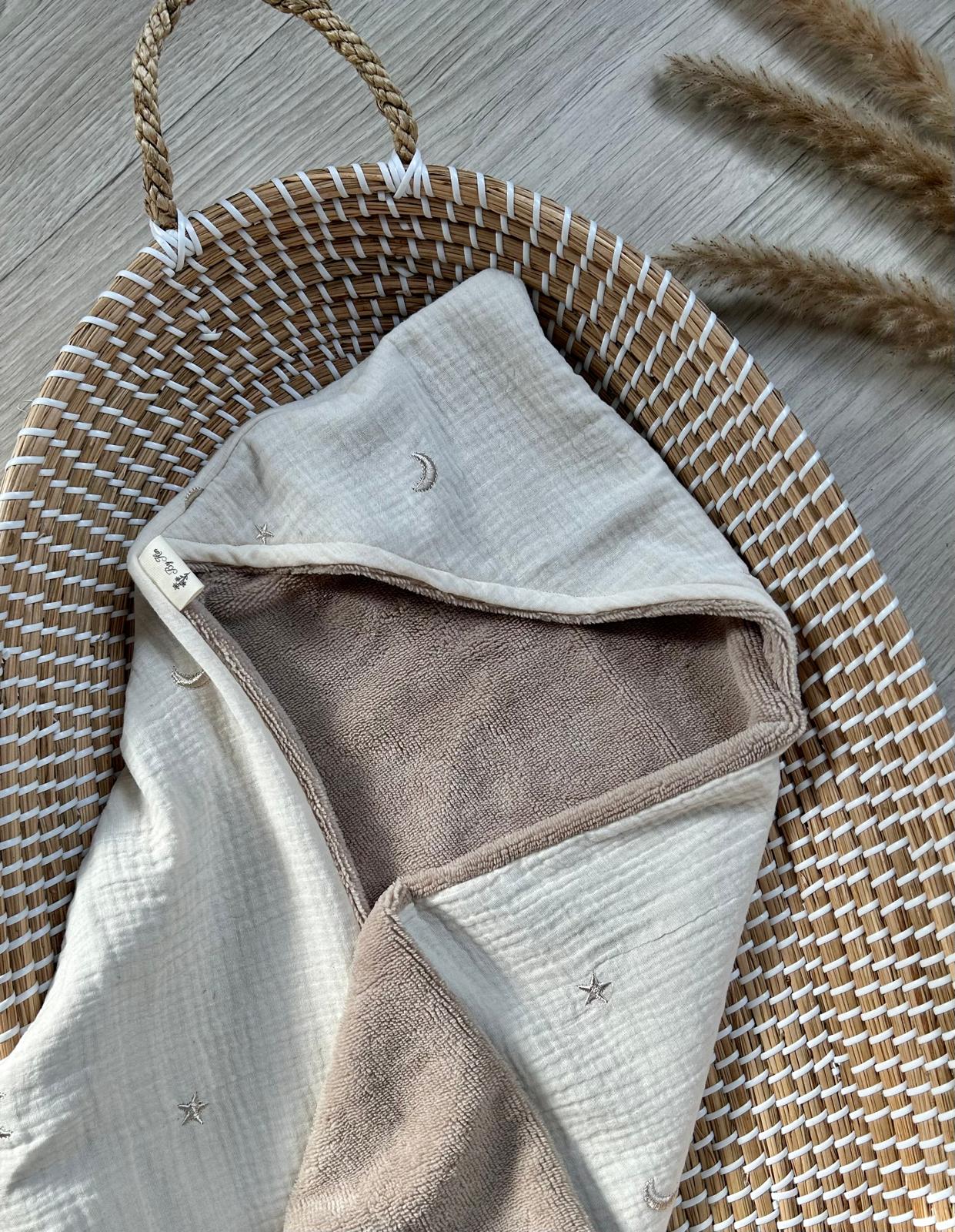 Wikkeldoek hydrofiel moon star (optioneel met naam)