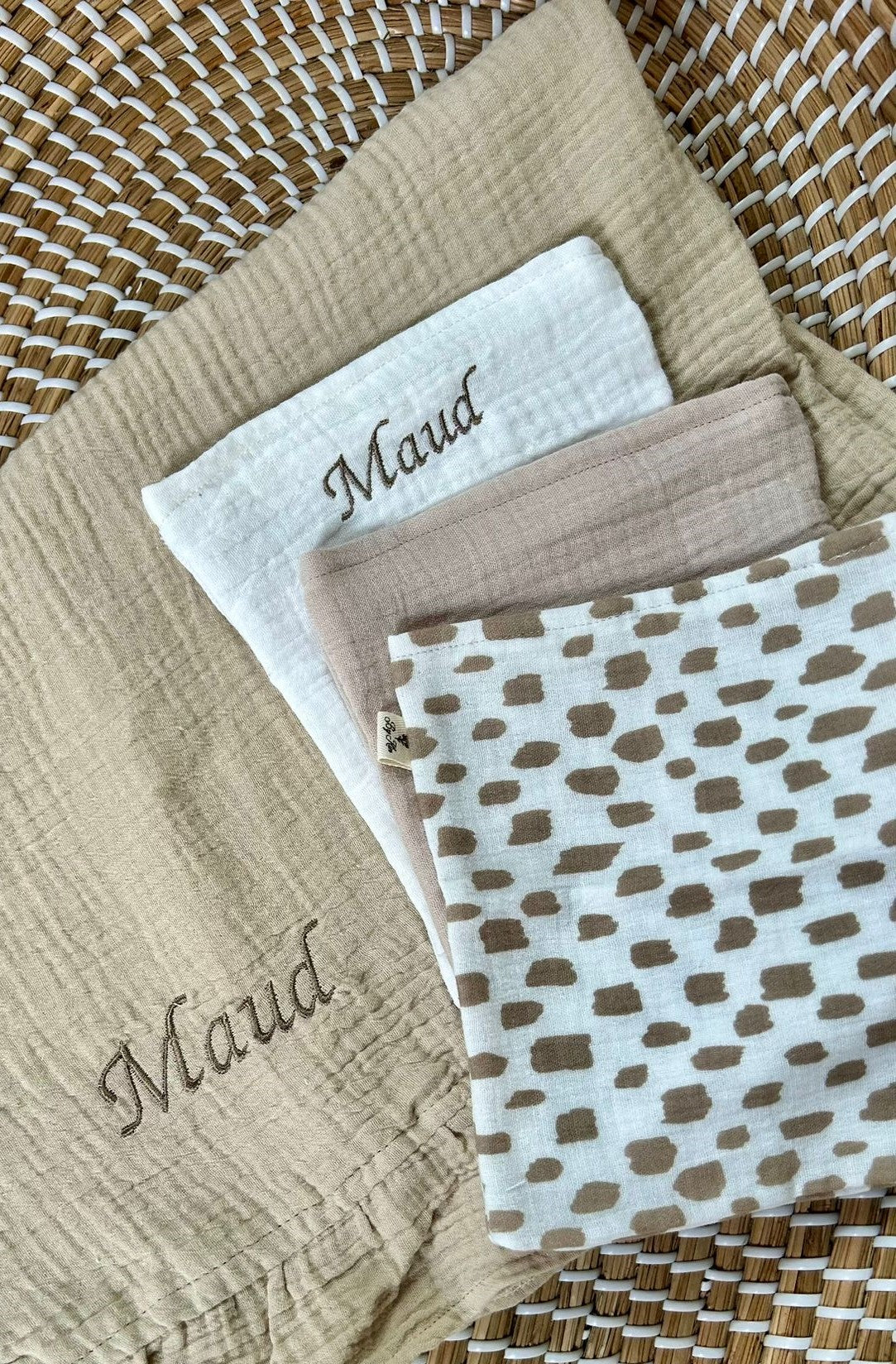 Handgemaakte Hydrofiele washandjes Wit