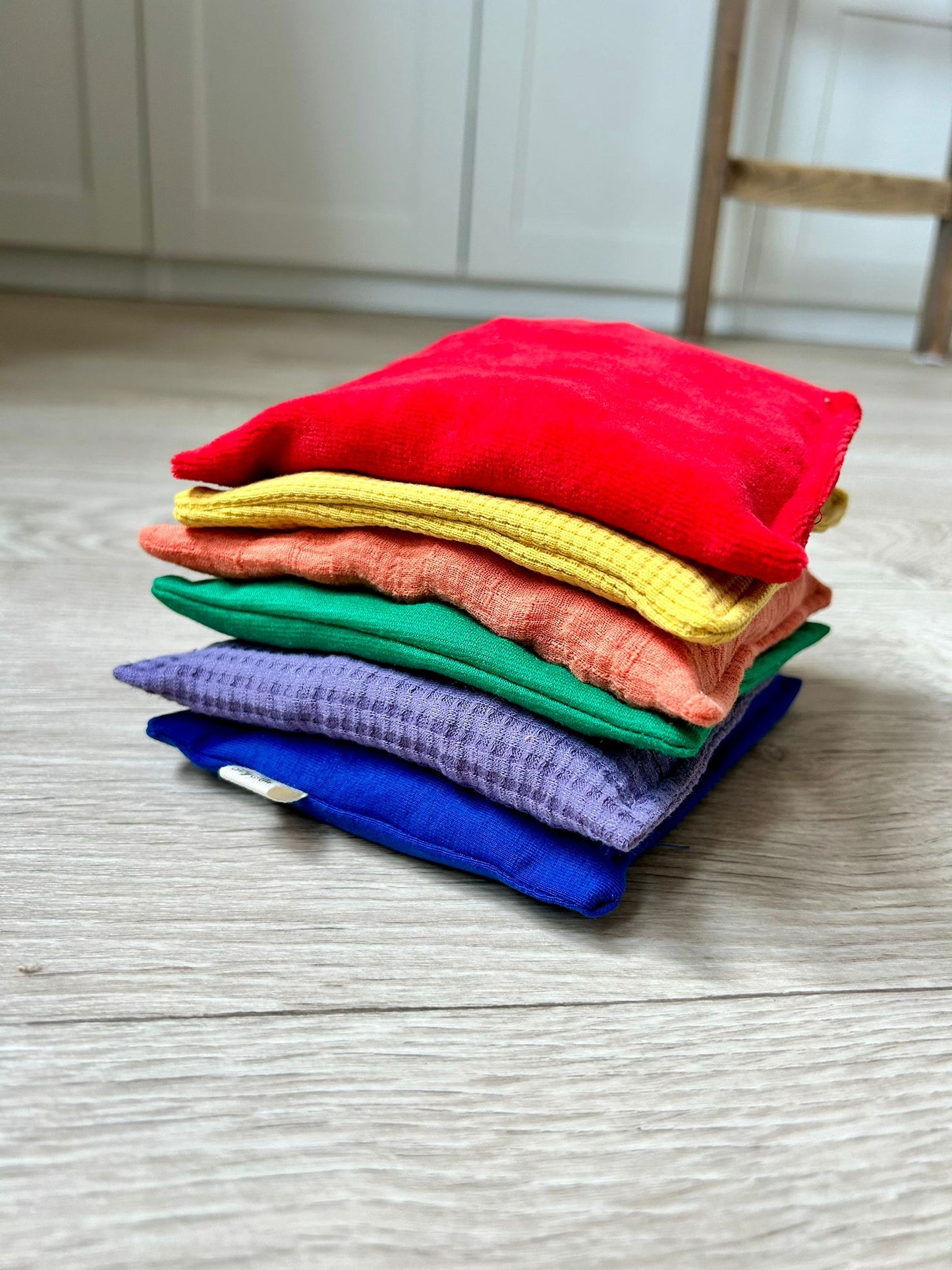 Stapelstenen pittenzakjes regenboogset